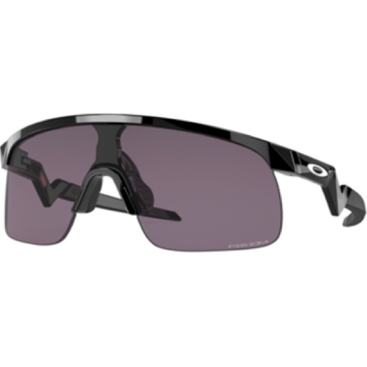 Image of Oakley Resistor Prizm Sunglasses - Kids' Polished Black/Prizm Grey, One Size