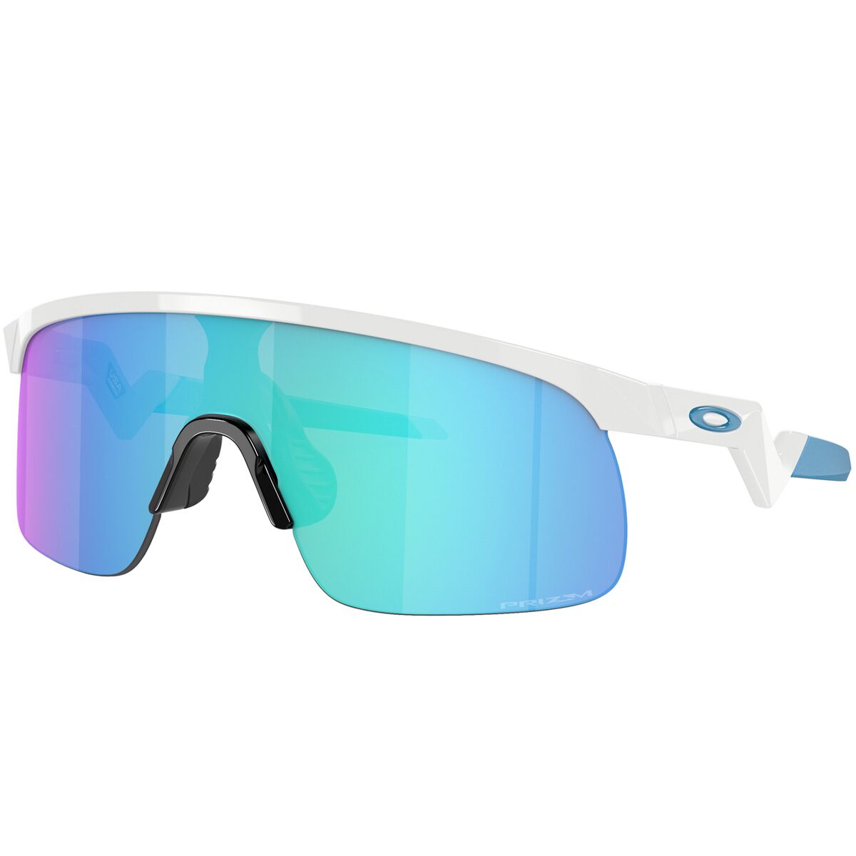 Image of Oakley Resistor Prizm Sunglasses - Kids' Polished White/Prizm Sapphire, One Size