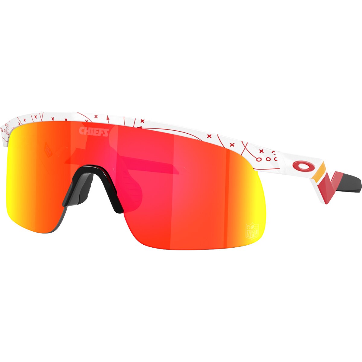 Image of Oakley Resistor Prizm Sunglasses - Kids' White/Prizm Ruby, One Size