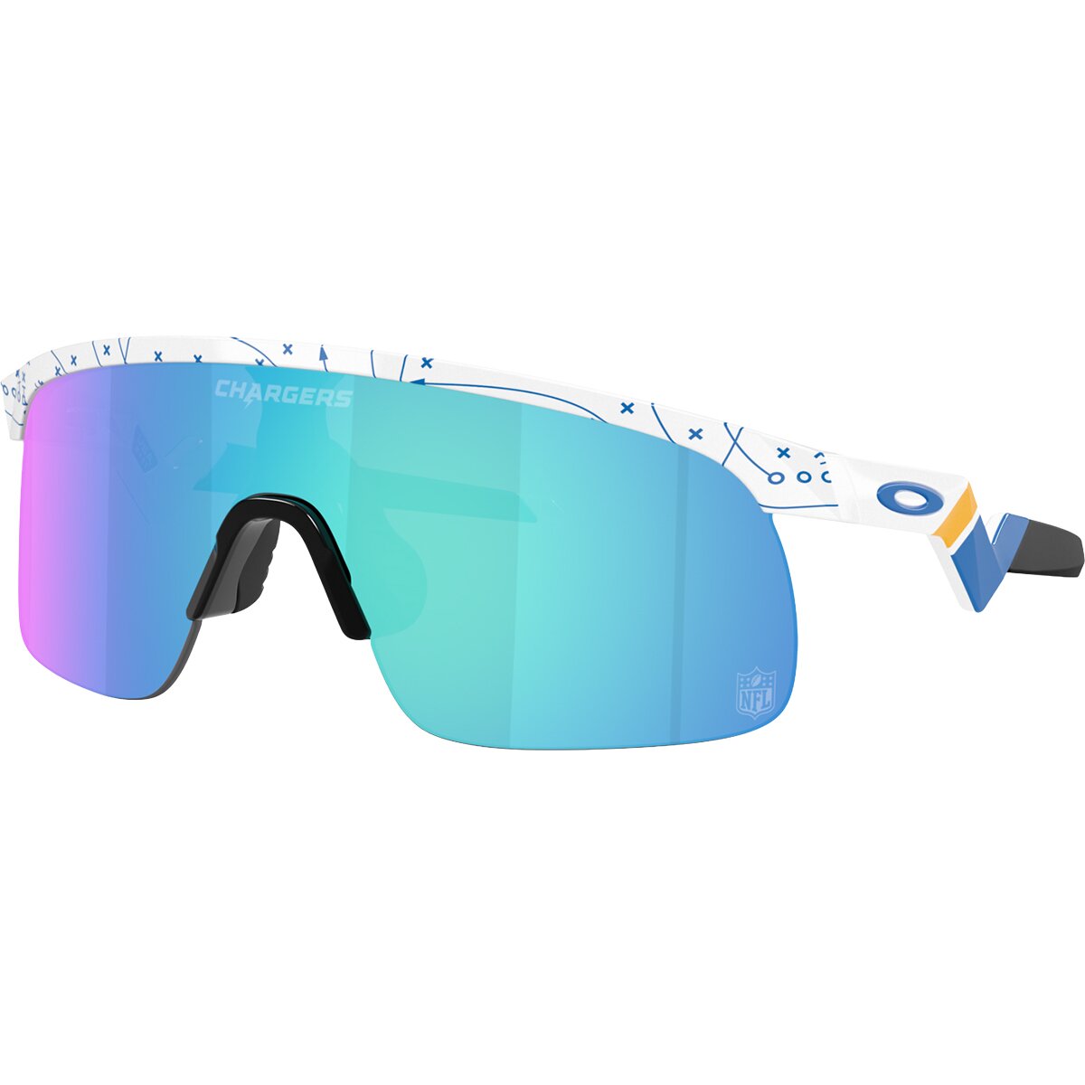 Image of Oakley Resistor Prizm Sunglasses - Kids' White/Prizm Sapphire, One Size