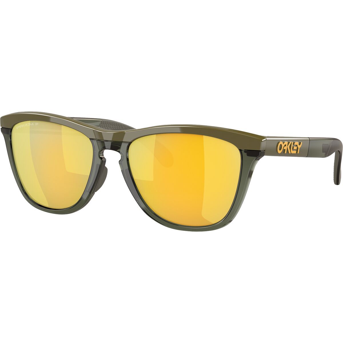 Image of Oakley Frogskins Range Polarized Sunglasses Dark Brush/Olive Ink/Prizm 24K Polarized, One Size