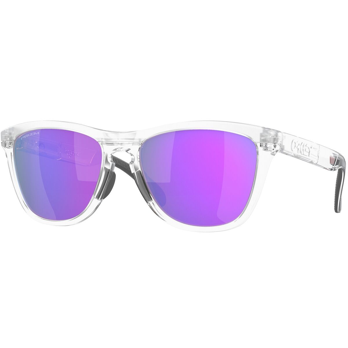 Image of Oakley Frogskins Range Sunglasses Matte Clear/Clear/Prizm Violet, One Size