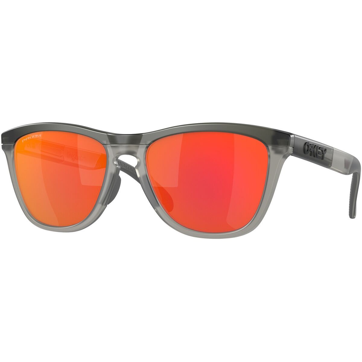 Image of Oakley Frogskins Range Sunglasses Matte Grey Smoke/Grey Ink/Prizm Ruby, One Size