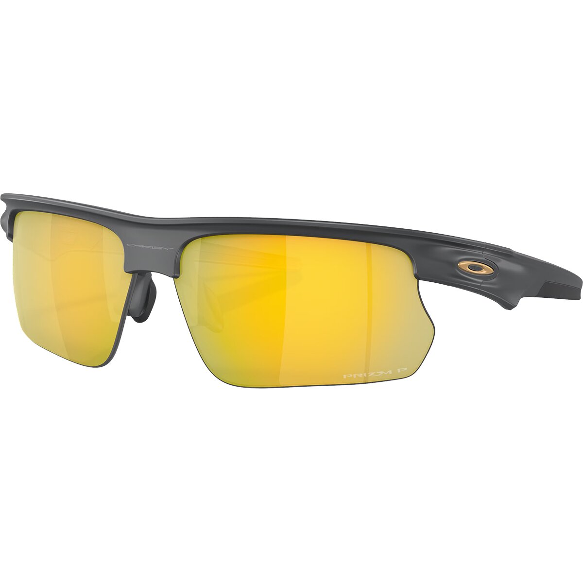 Image of Oakley Bisphaera Prizm Polarized Sunglasses Matte Carbon/Prizm 24K Polarized, One Size