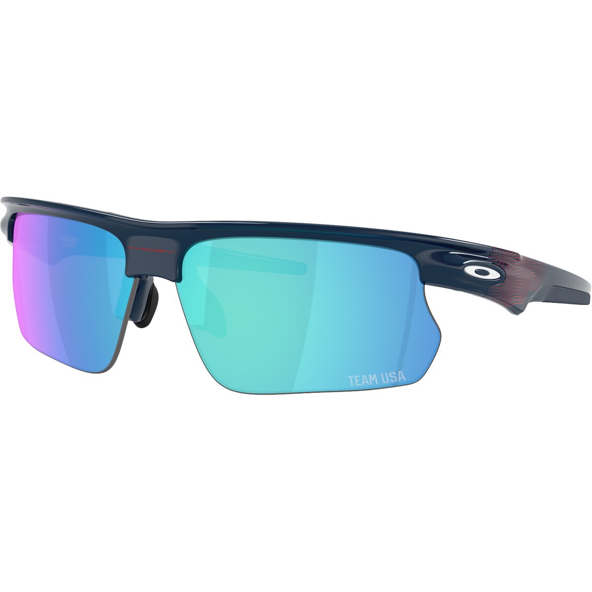 Image of Oakley Bisphaera Prizm Sunglasses Abyss/Prizm Sapphire, One Size