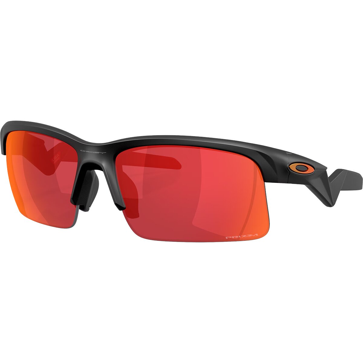Image of Oakley Capacitor Prizm Sunglasses - Kids' Matte Black/Prizm Field, One Size