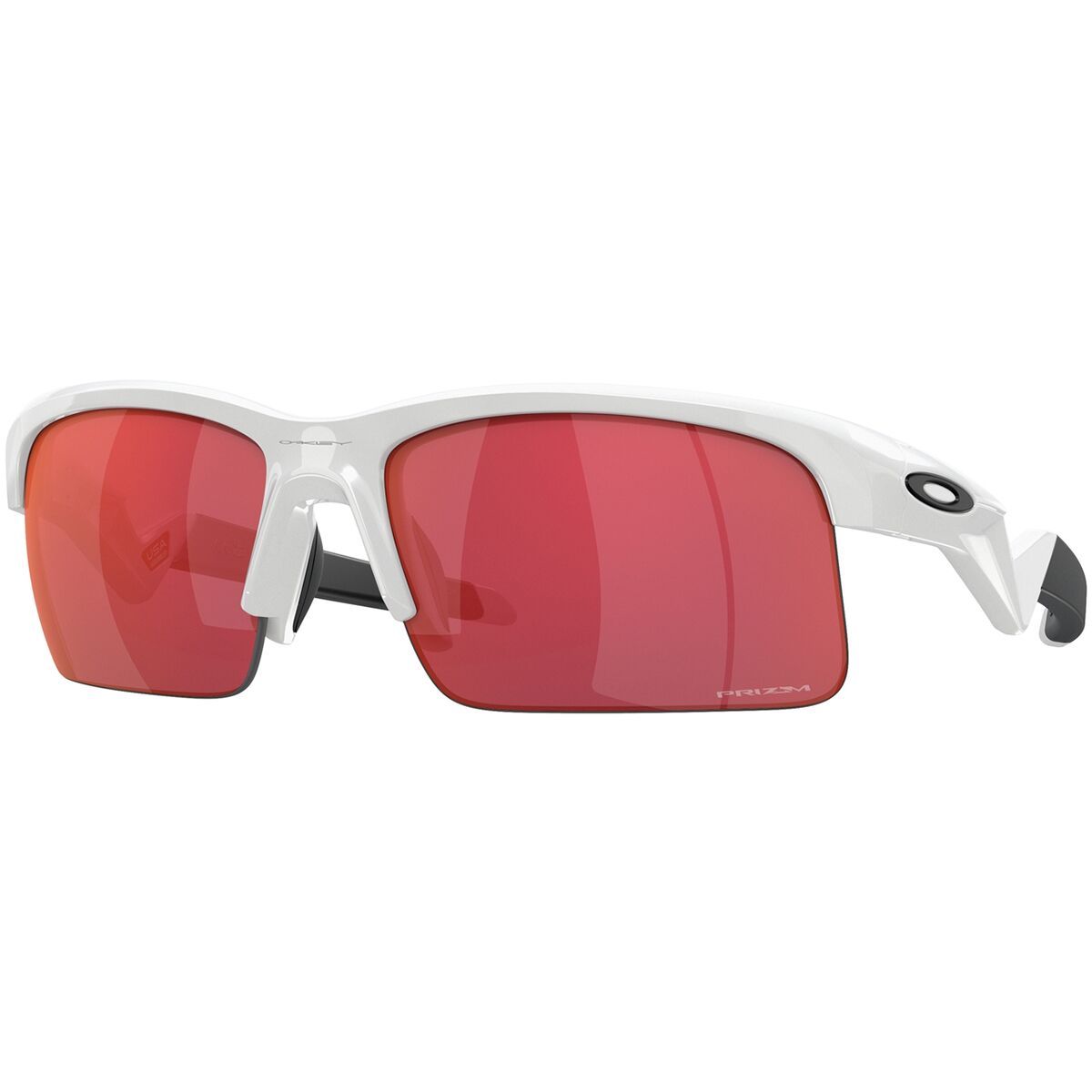 Image of Oakley Capacitor Prizm Sunglasses - Kids' Polished White/Prizm Field, One Size