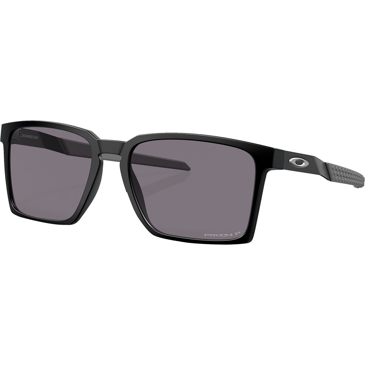 Image of Oakley Exchange Sun Prizm Polarized Sunglasses Satin Black/Prizm Grey Polarized, One Size