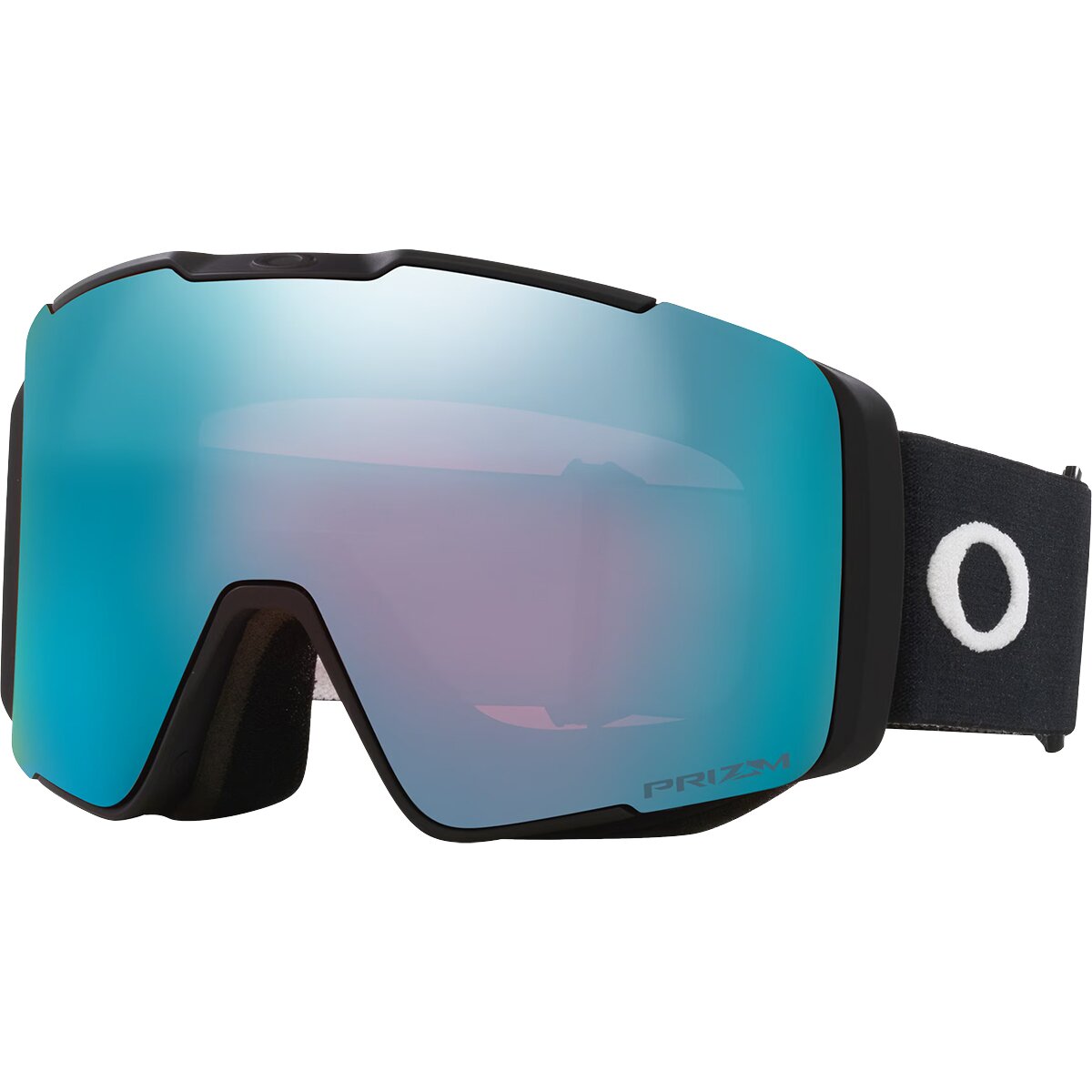 Image of Oakley Line Miner Pro L Low Bridge Goggles Asia Fit Matte Black Sapphire/Iced, One Size