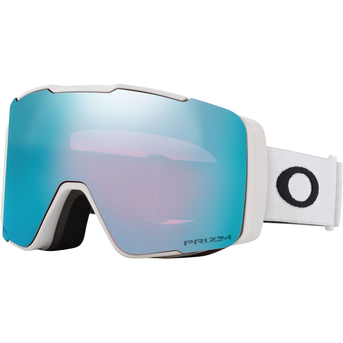 Oakley Line Miner Pro L Low Bridge Goggles Asia Fit Matte White Sapphire/Iced, One Size