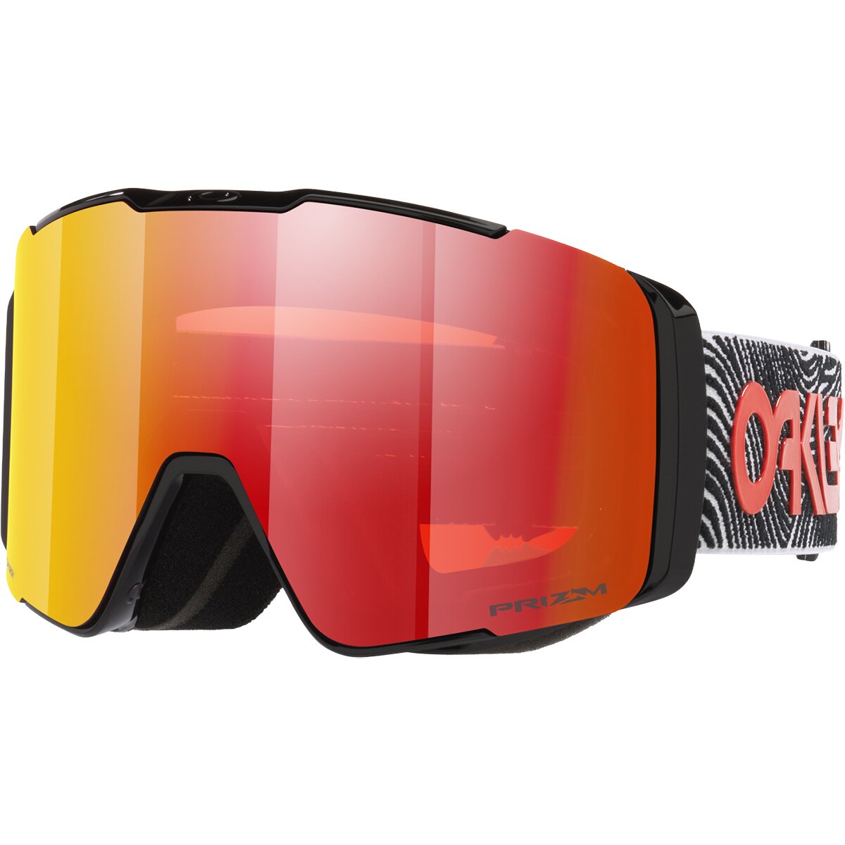Image of Oakley Line Miner Pro L Low Bridge Goggles Black/Prizm Torch&Prizm Iced, One Size