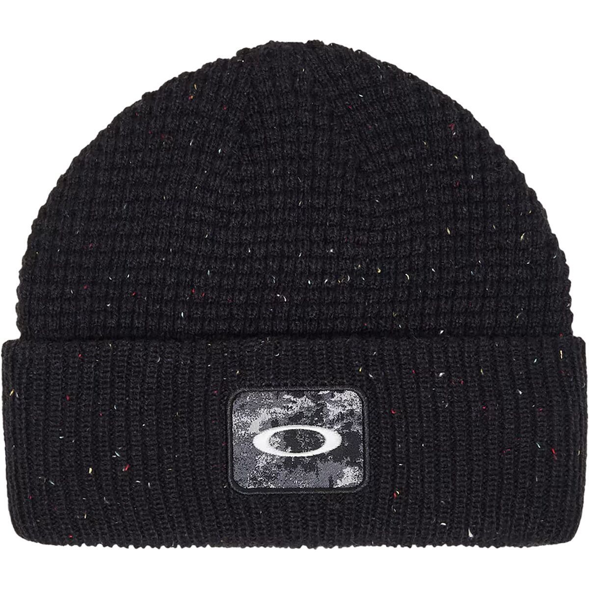 Image of Oakley Ellipse Patch Waffle Beanie Blackout, One Size