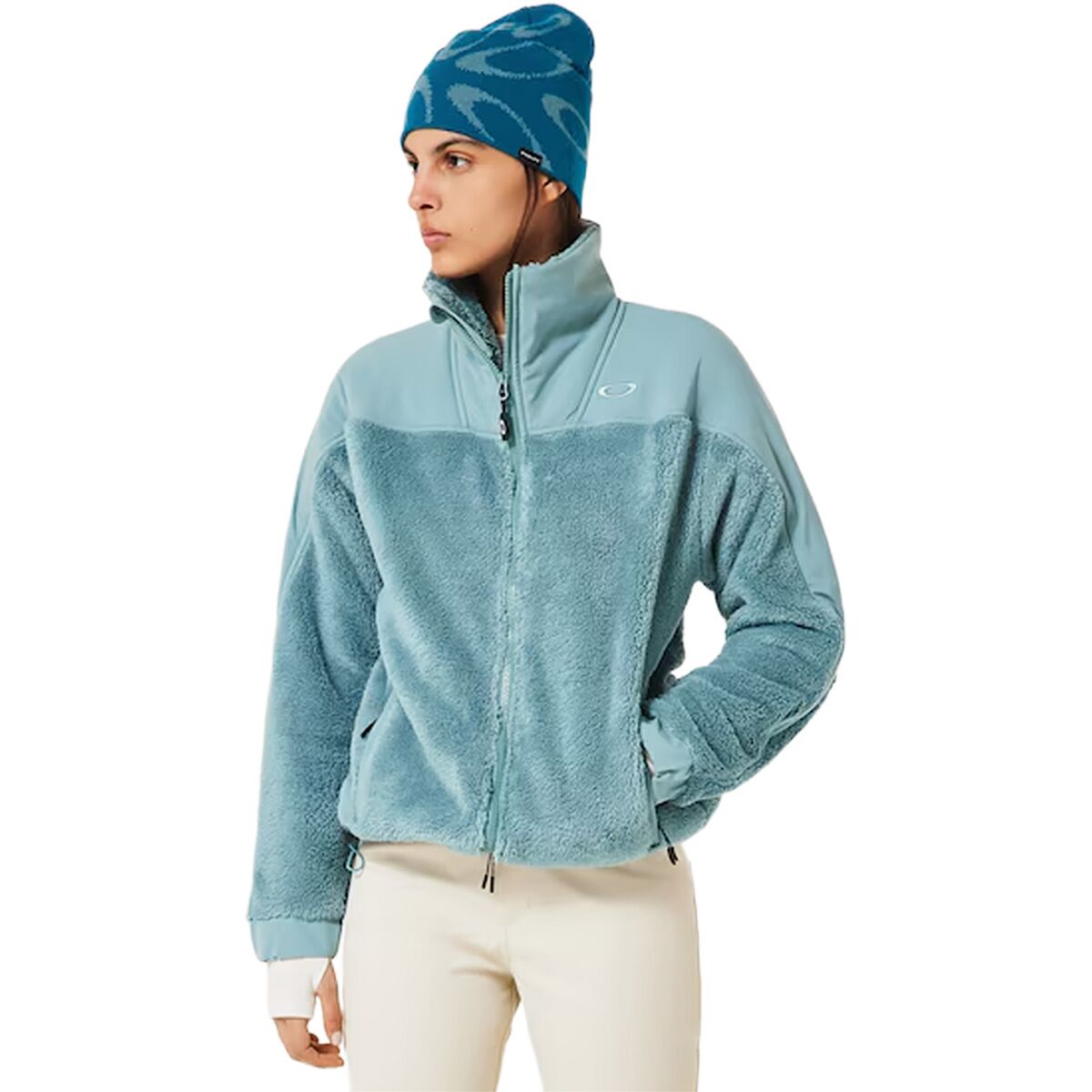 Image of Oakley Mountain Fire Sherpa Jacket - Women's Pacific, L