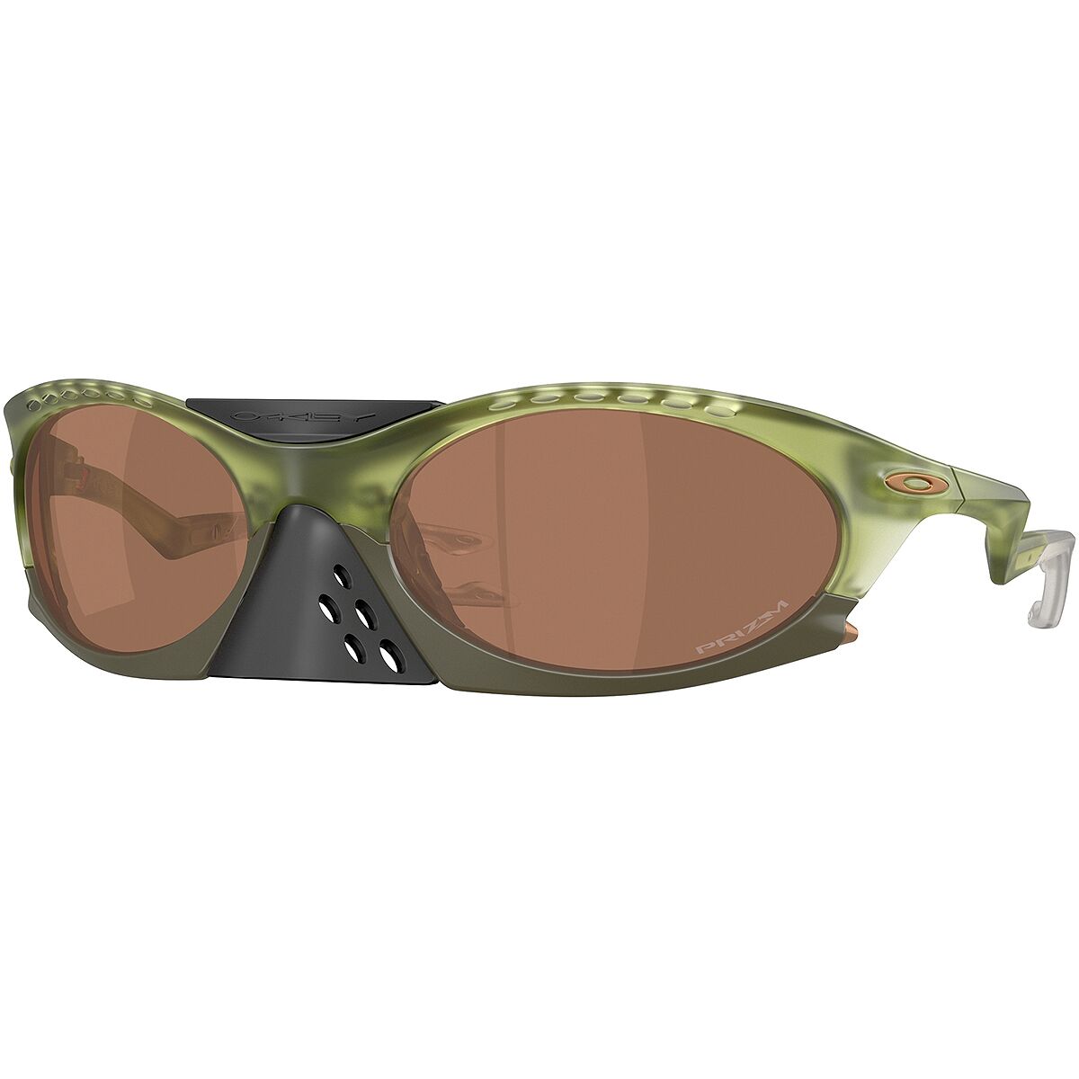 Image of Oakley Plantaris Prizm Sunglasses Matte Transparent Fern/Prizm Tungsten, One Size