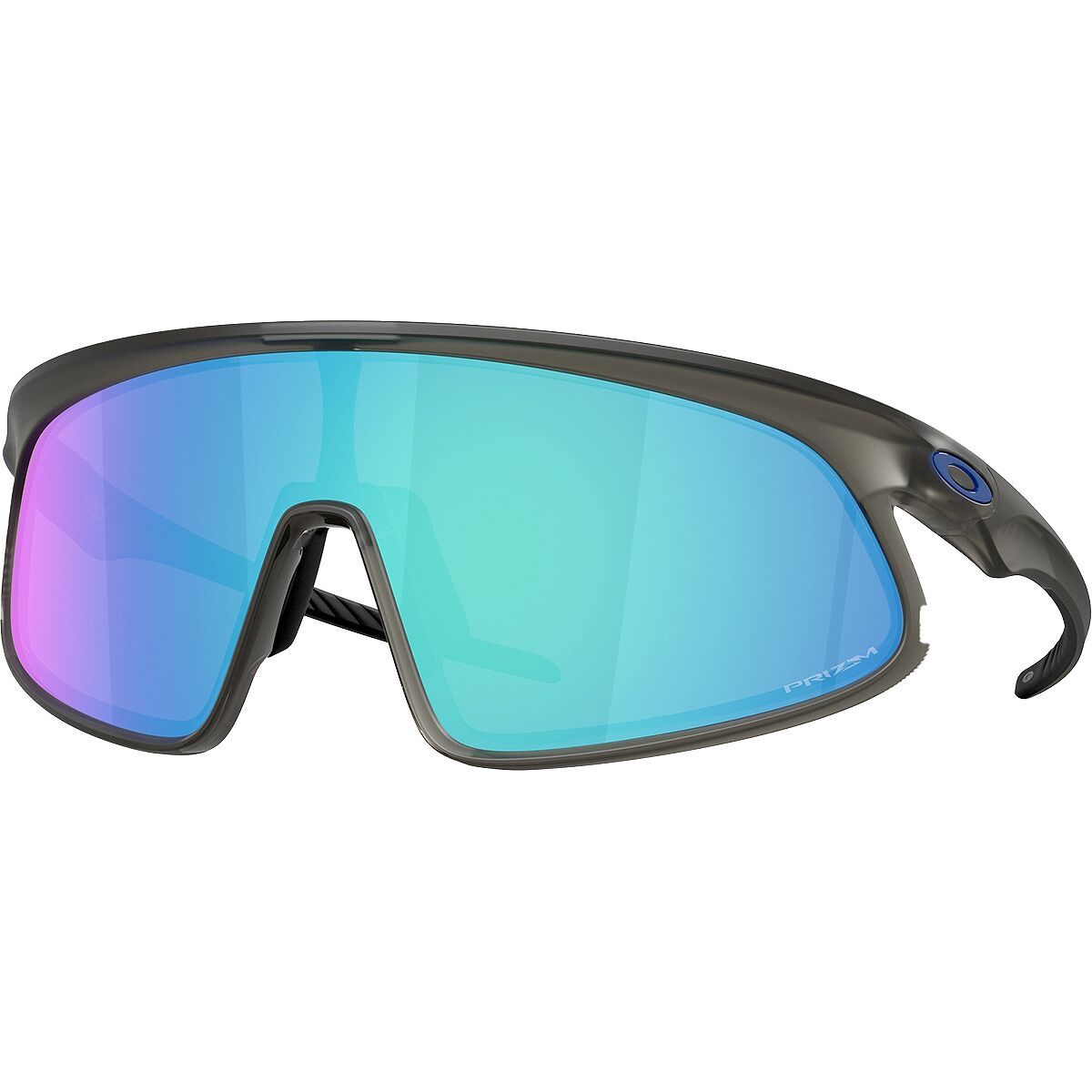 Image of Oakley Rslv Prizm Sunglasses Matte Grey Smoke/Prizm Sapphire, One Size