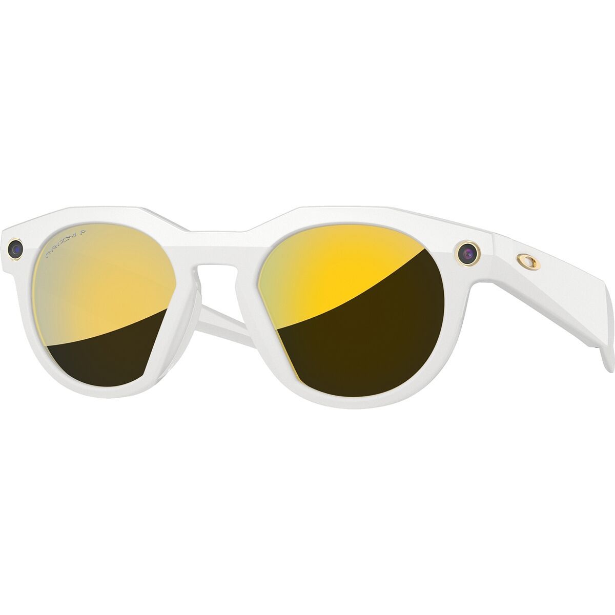Image of Oakley Meta AI HSTN Polarized Sunglasses Ivory/Prizm 24K Polarized, One Size