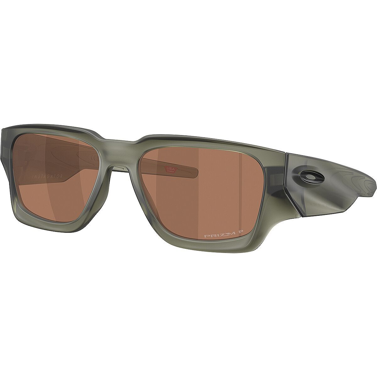 Image of Oakley Instagator Prizm Polarized Sunglasses Matte Olive Ink/Prizm Tungsten Polar, One Size