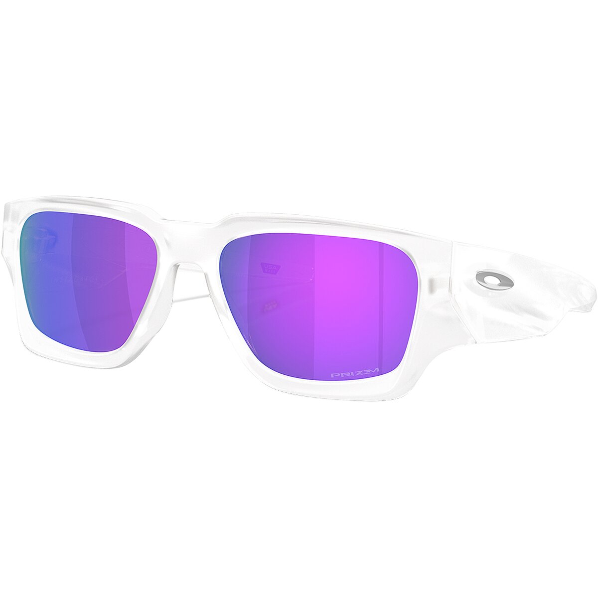 Image of Oakley Instagator Prizm Sunglasses Matte Clear/Prizm Violet, One Size