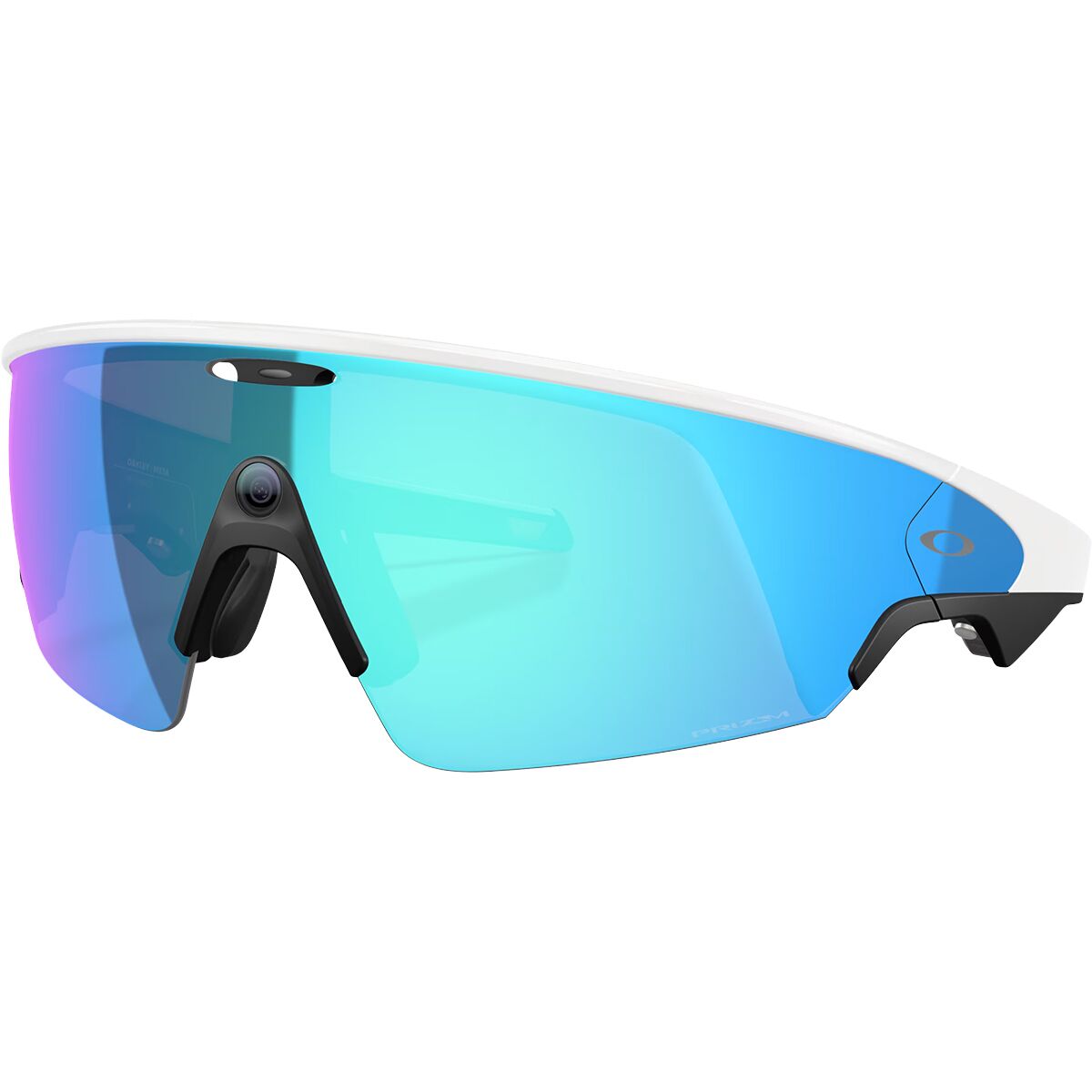 Image of Oakley Meta AI Vanguard Sunglasses White/Prizm Sapphire, One Size