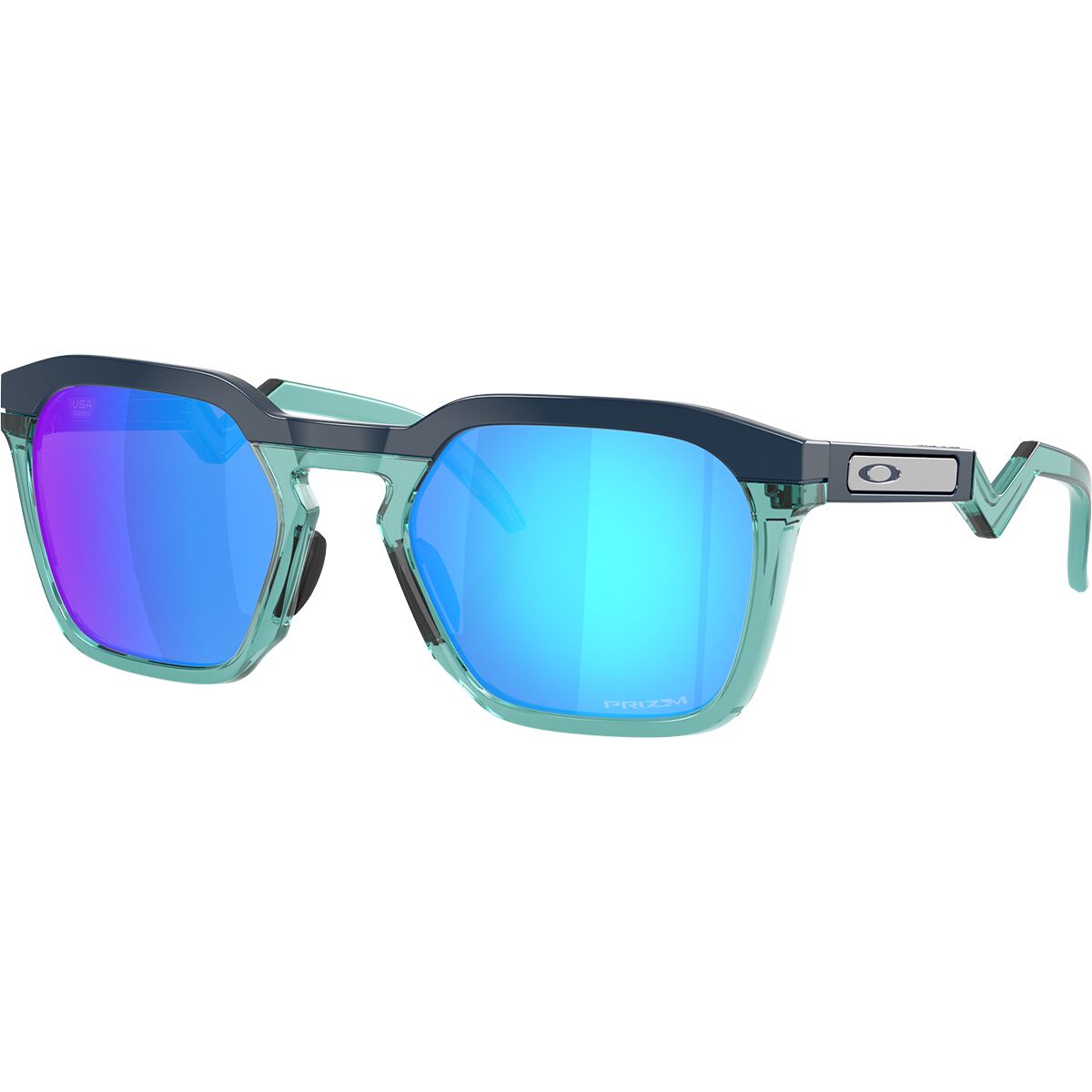 Image of Oakley HSTN SQ Prizm Sunglasses Abyss/Prizm Sapphire, One Size
