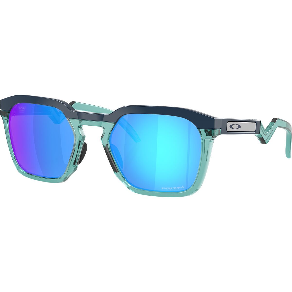Image of Oakley HSTN SQ Prizm Sunglasses Abyss/Prizm Sapphire, One Size