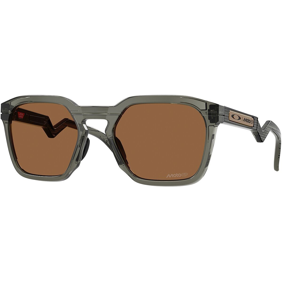 Image of Oakley HSTN SQ Prizm Sunglasses Grey Smoke/Prizm Bronze, One Size