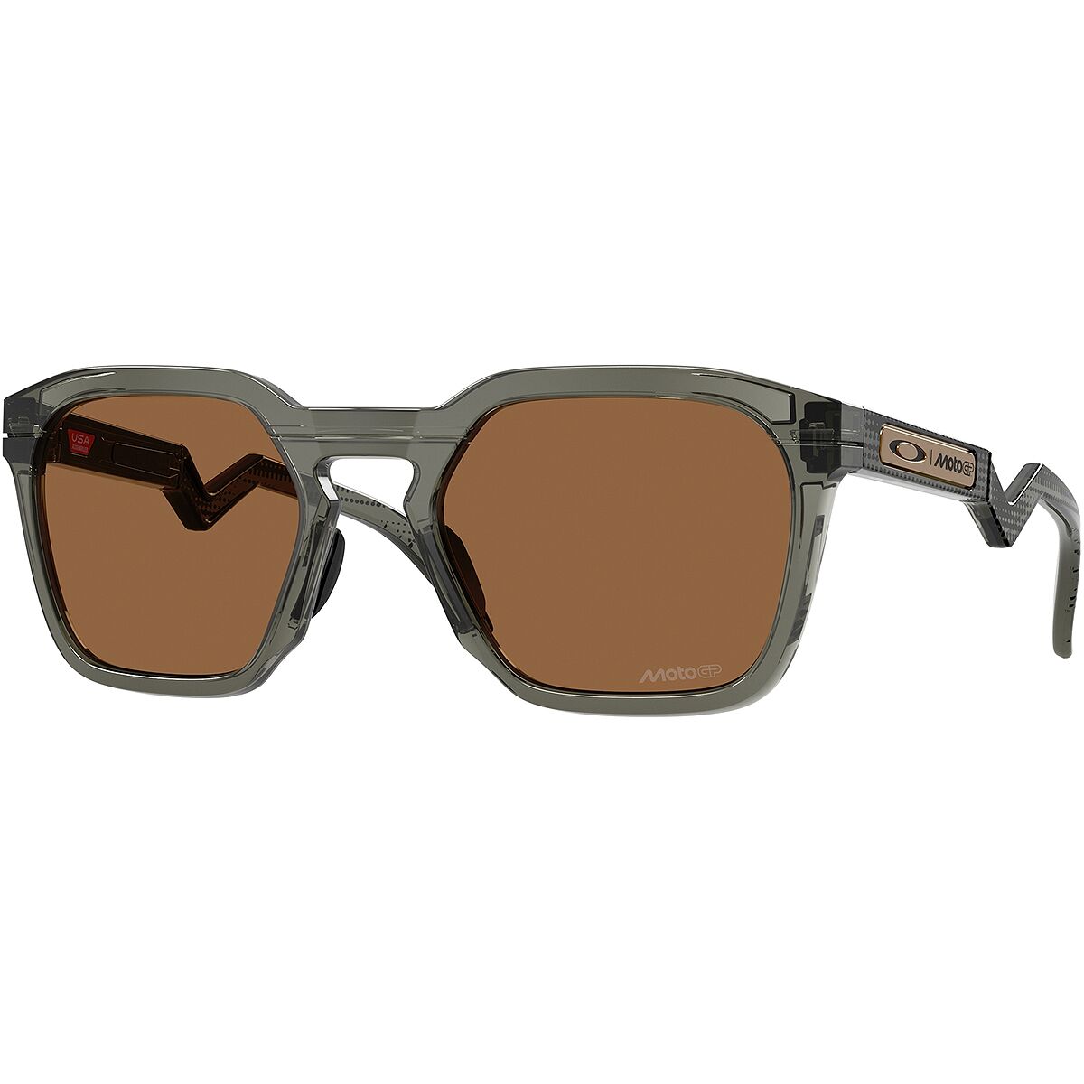 Image of Oakley HSTN SQ Prizm Sunglasses Grey Smoke/Prizm Bronze, One Size