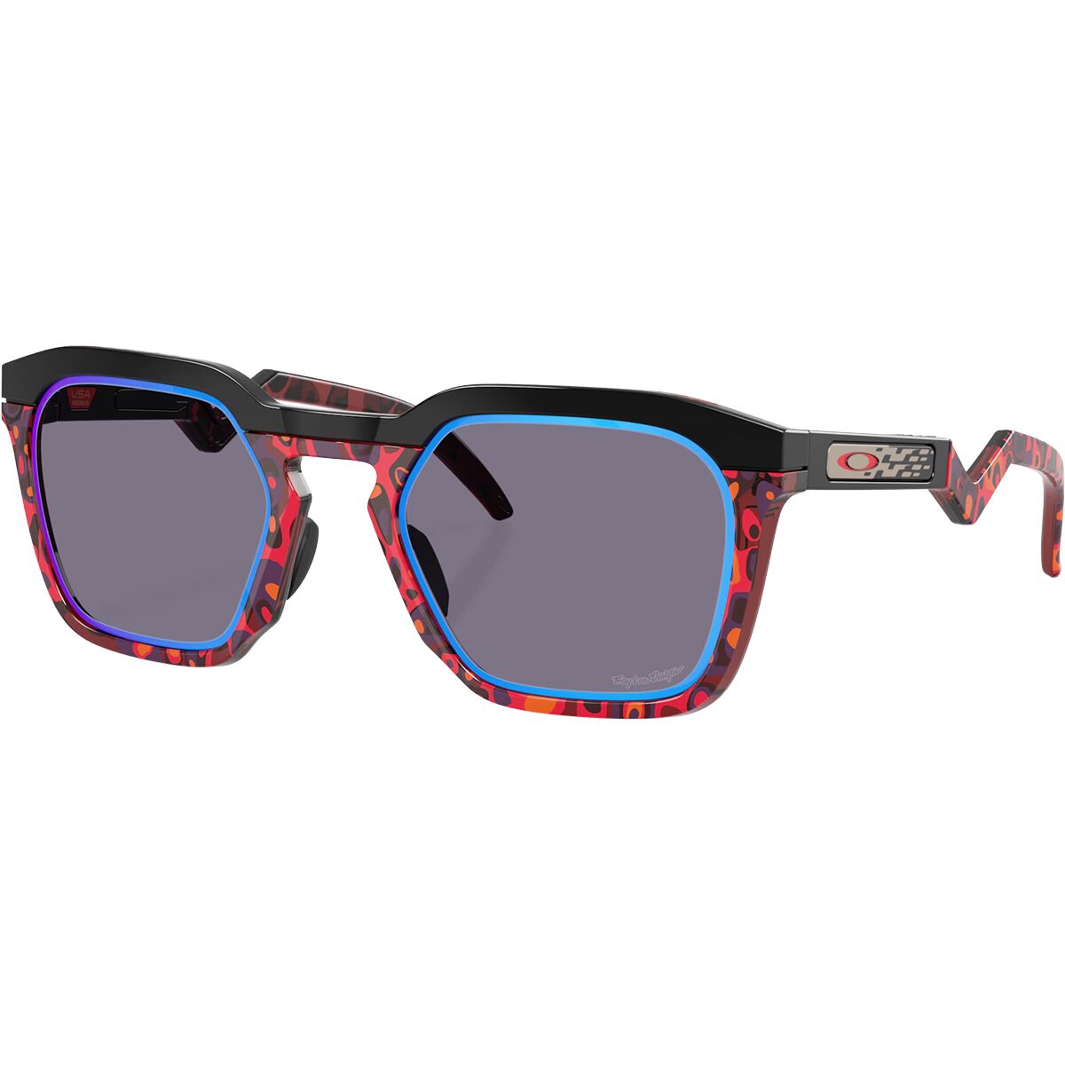 Image of Oakley HSTN SQ Prizm Sunglasses Matte Black/Prizm Sapphire Alt, One Size