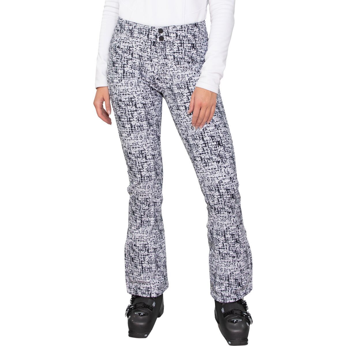Obermeyer Printed Bond Pant - Women's White Noise, 6/Reg
