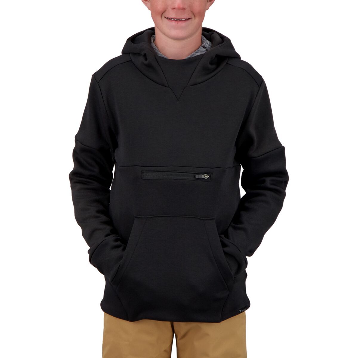 Obermeyer Asher Fleece Hooded Jacket - Boys' Black, XL