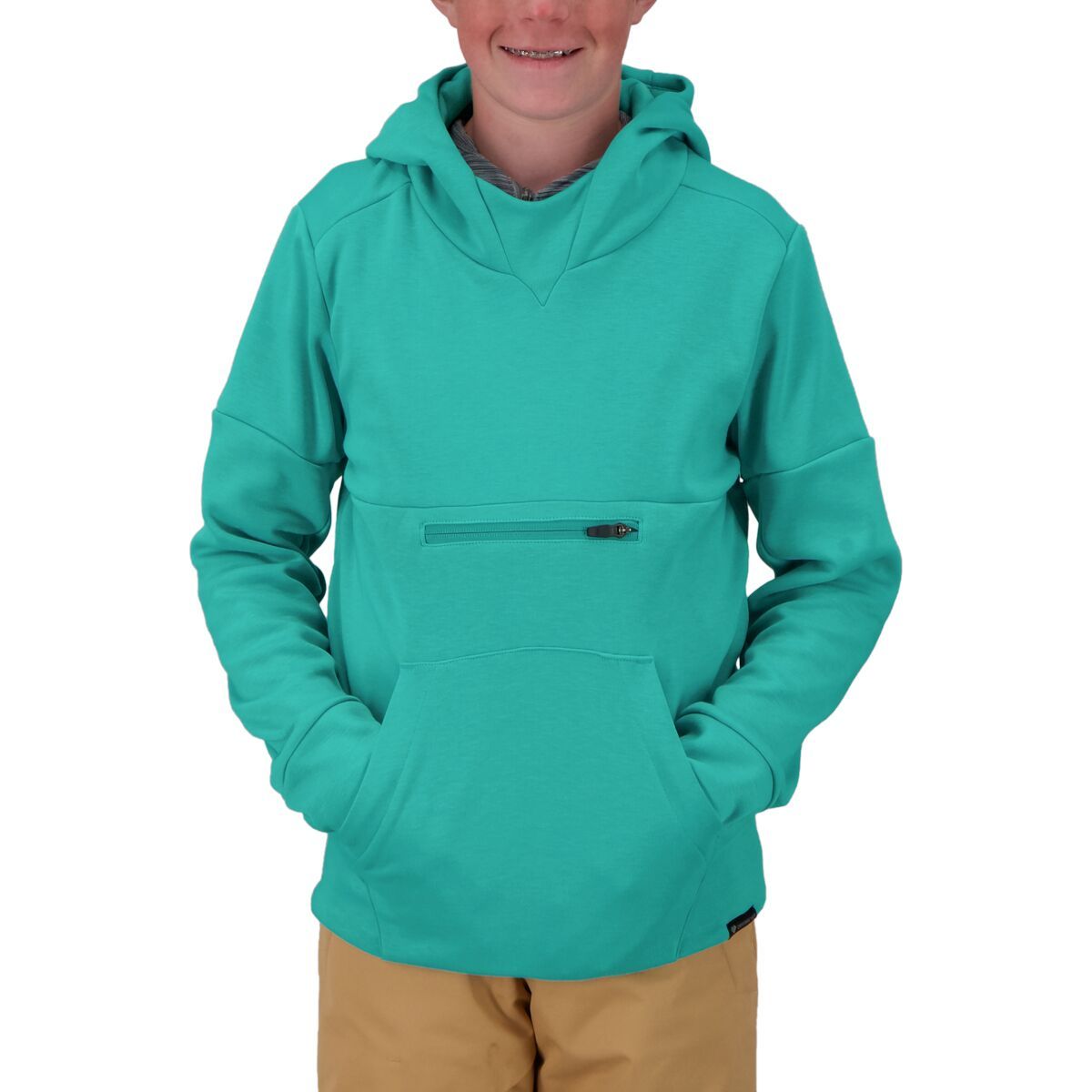 Obermeyer Asher Fleece Hooded Jacket - Boys' Off Tropic, M