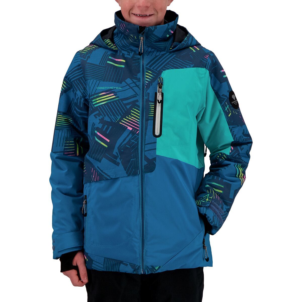Obermeyer Axel Jacket - Boys' Radio Waves, M