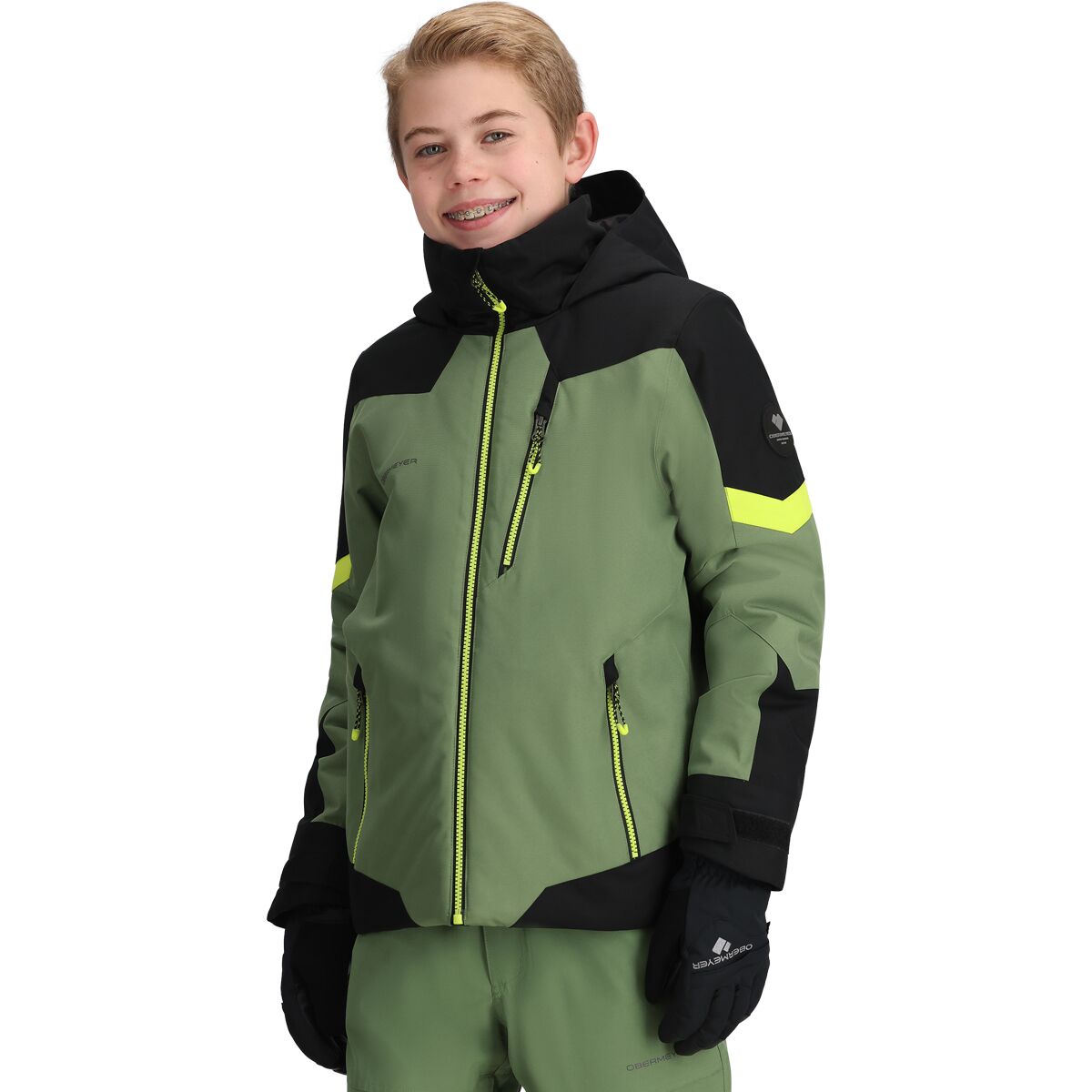 Image of Obermeyer Fleet Jacket - Boys' Ski Thyme, L