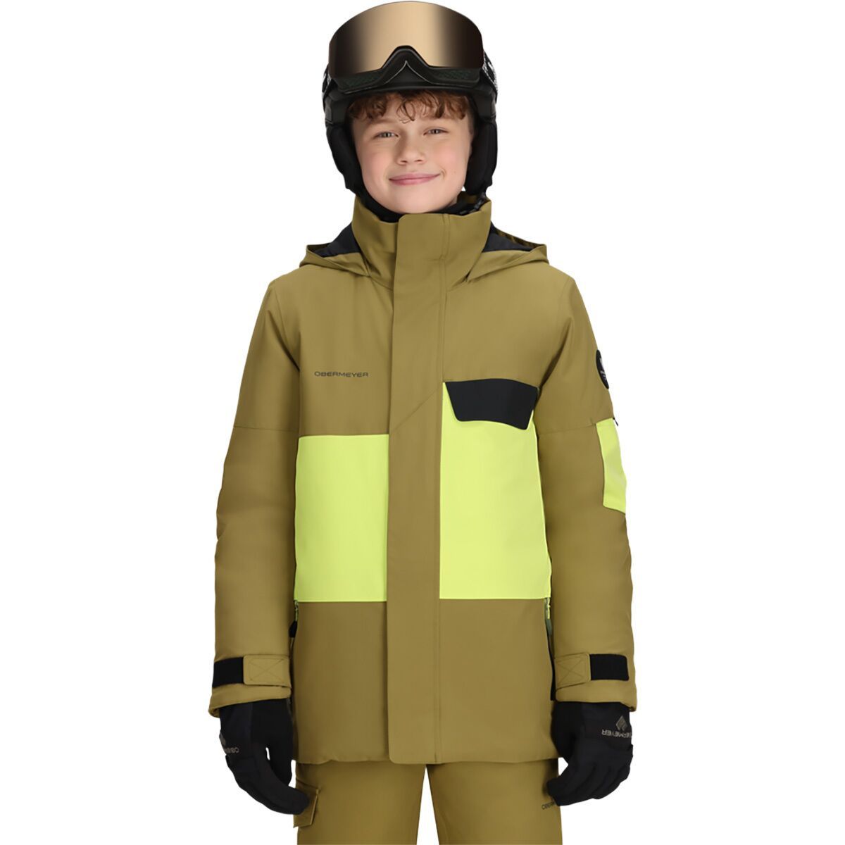 Image of Obermeyer Axel Jacket - Boys' Smokey Olive, S
