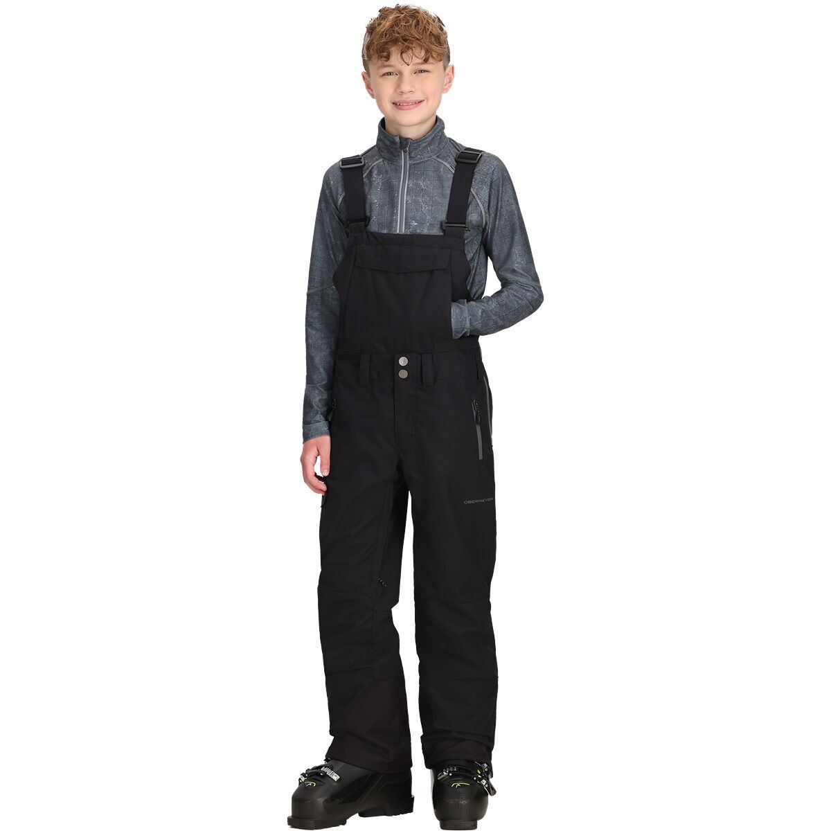 Image of Obermeyer Carver Bib Pant - Boys' Black, XS