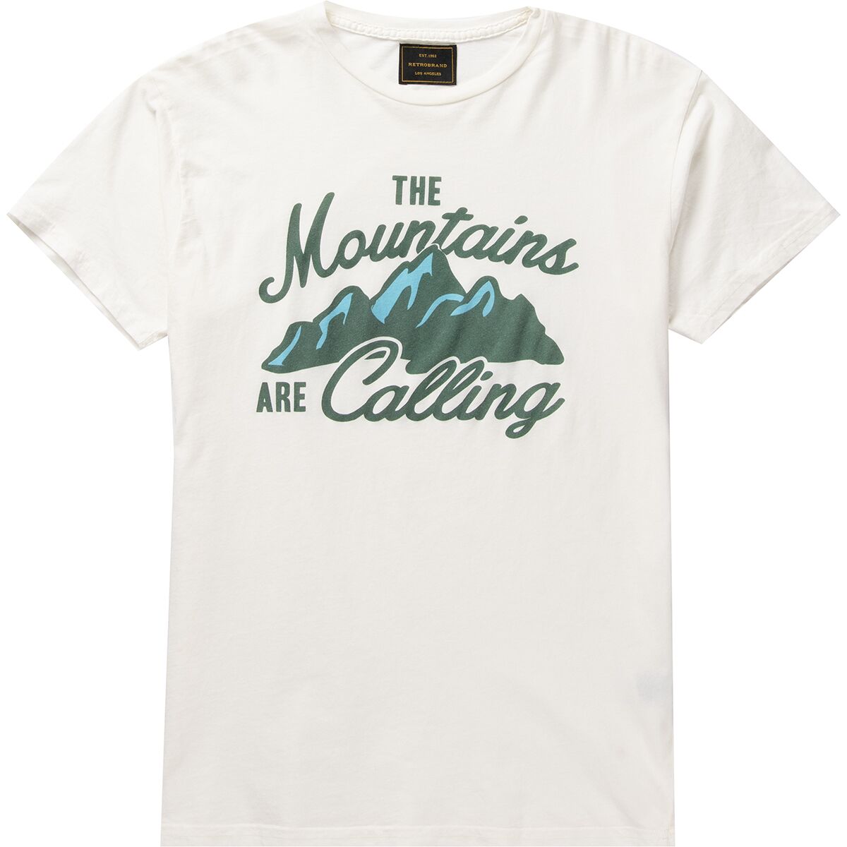 Image of Original Retro Brand Mountains Are Calling T-Shirt - Women's Antique White, XL