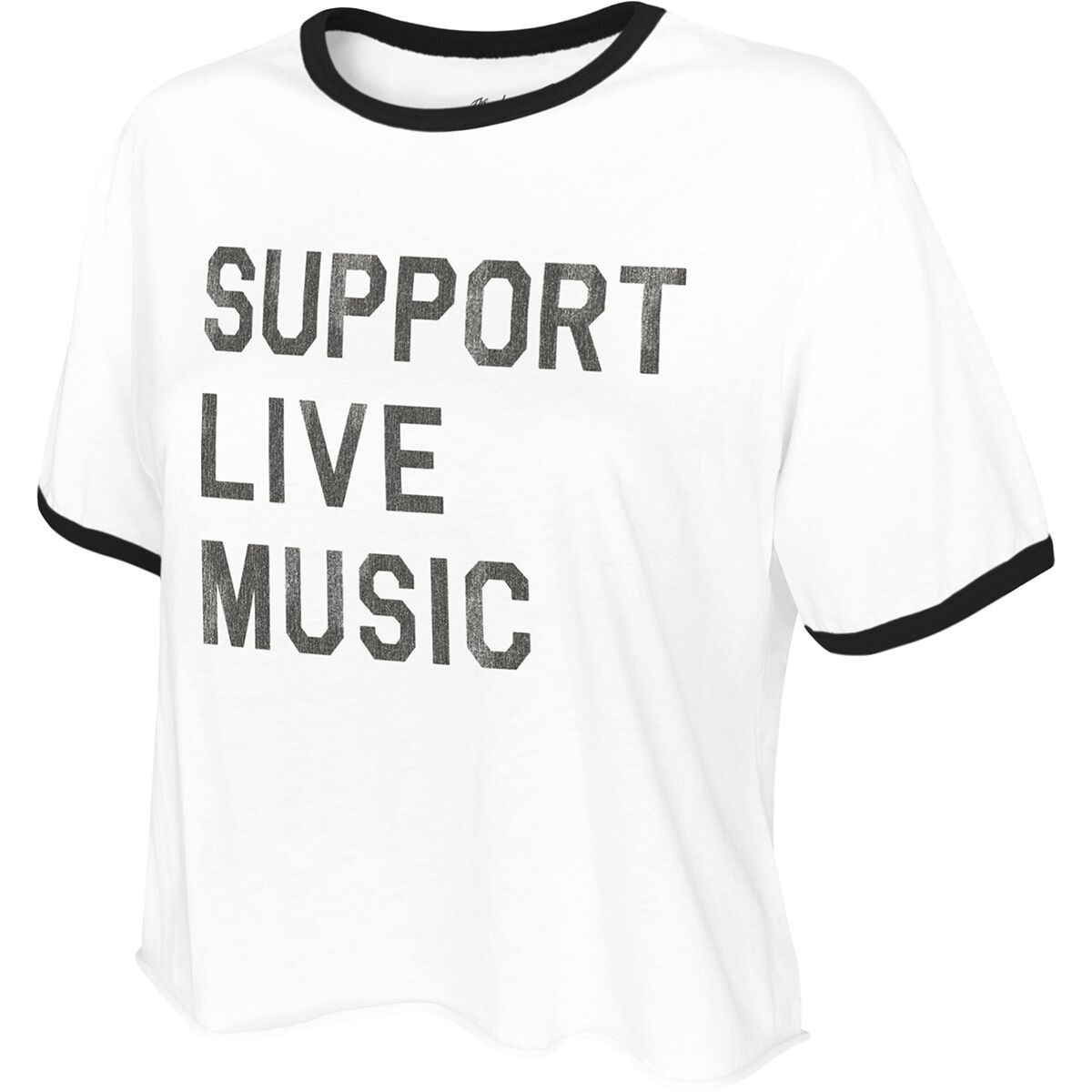 Image of Original Retro Brand Support Live Music T-Shirt - Women's White/Black, M