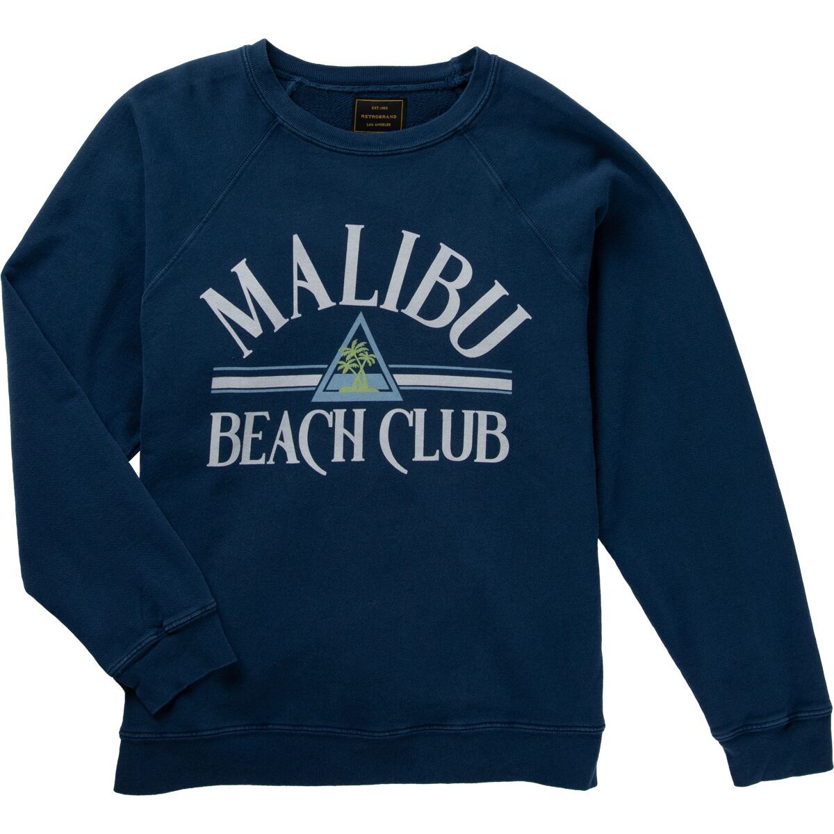 Image of Original Retro Brand Malibu Beach Club Crewneck Sweatshirt - Women's Vintage Navy, XL