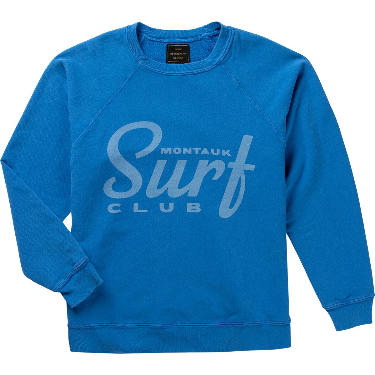 Original Retro Brand Montauk Surf Club Crewneck Sweatshirt Women s Vintage Royal XL