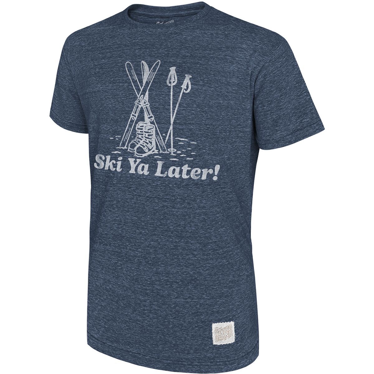 Image of Original Retro Brand Ski Ya Later T-Shirt - Women's Streaky Navy, M