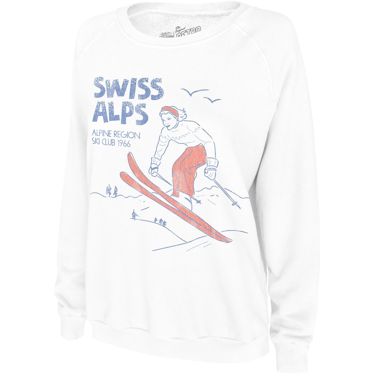 Image of Original Retro Brand Swiss Alps Sweatshirt - Women's White, XL