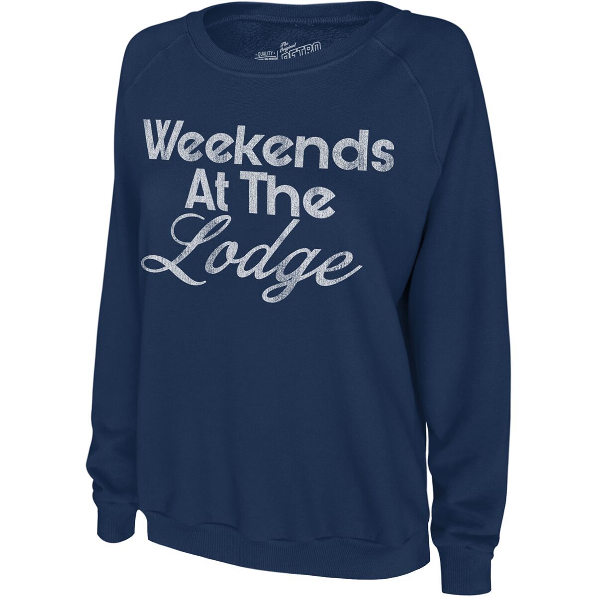 Image of Original Retro Brand Weekends At The Lodge Sweatshirt - Women's Navy, L