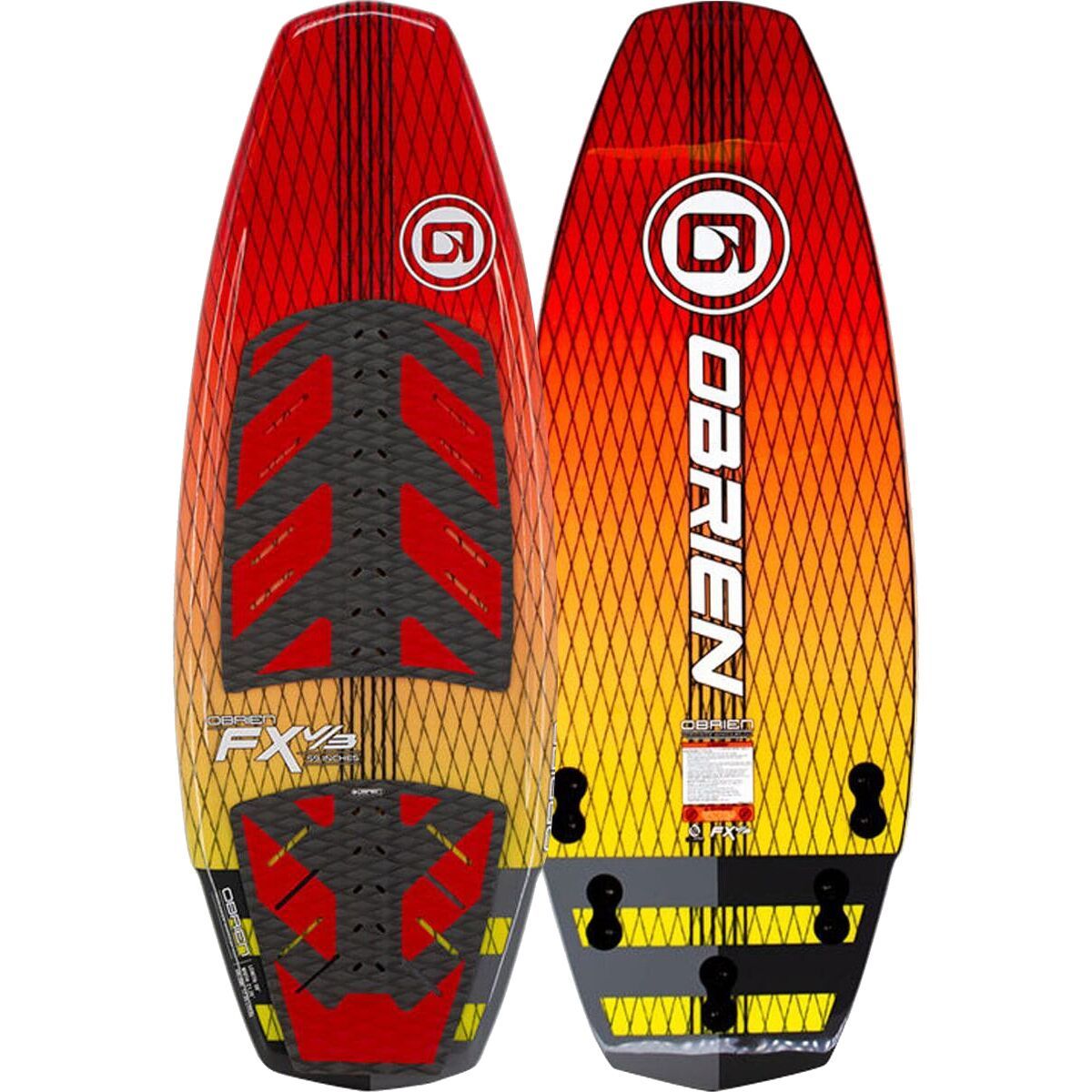 O'Brien Water Sports FX V3 Wakesurf Board Orange, 54in