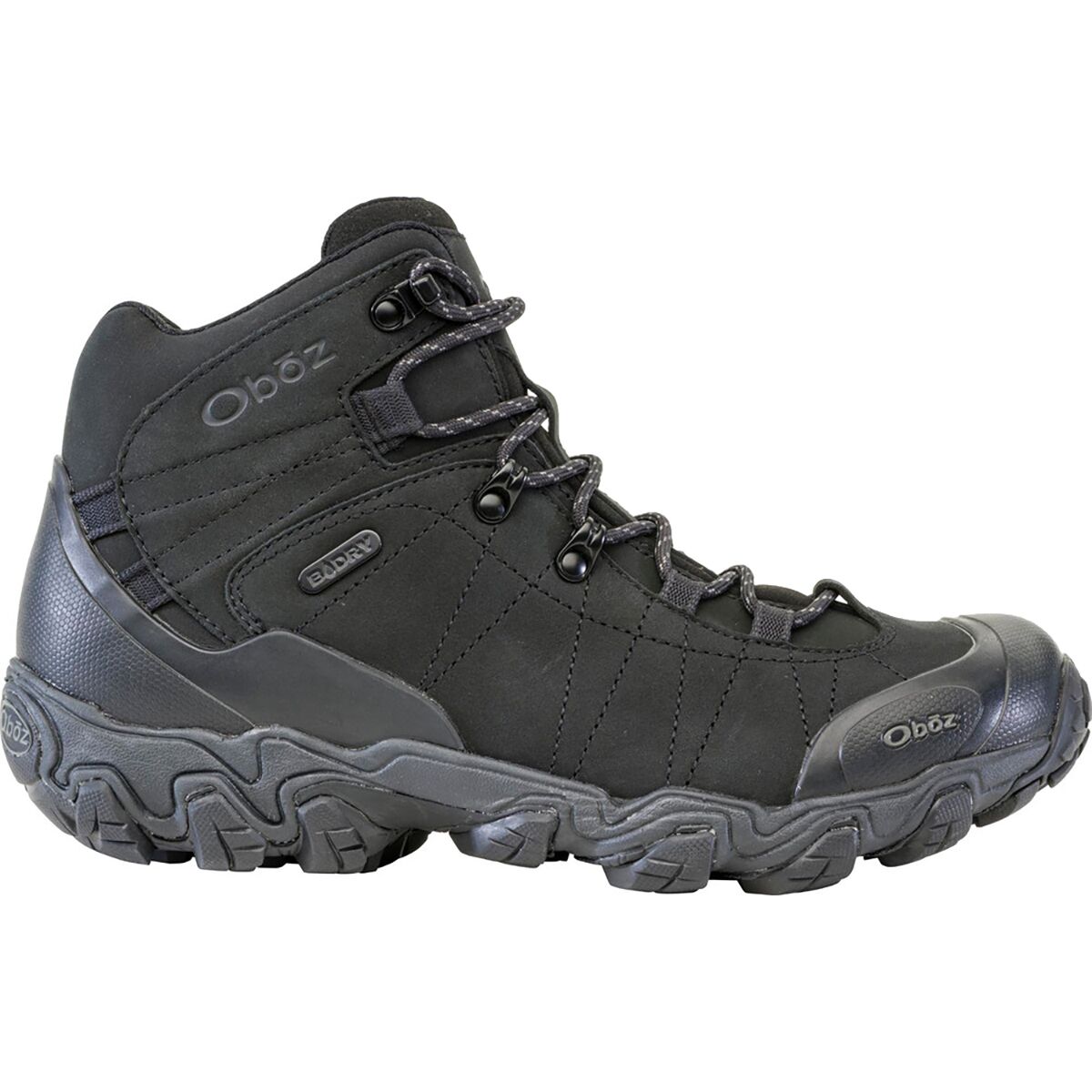 Image of Oboz Bridger Mid B-Dry Hiking Boot - Men's Black Sea, 9.5