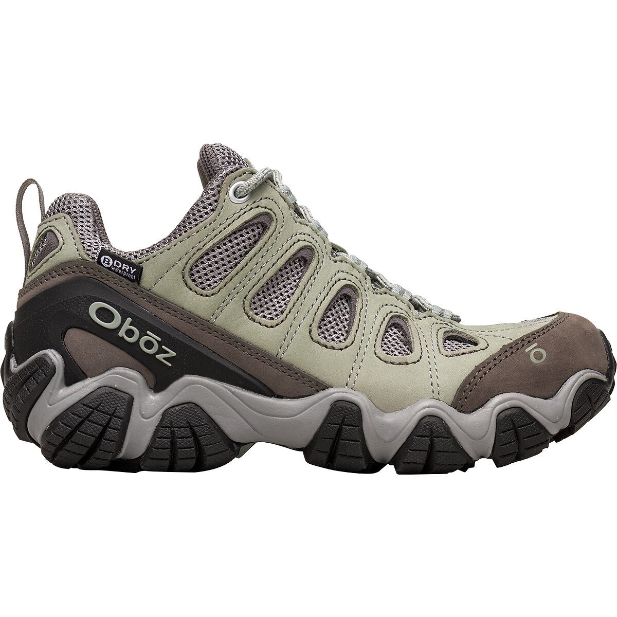 Image of Oboz Sawtooth II Low B-Dry Hiking Shoe - Women's Frost Gray/Sage, 6.5