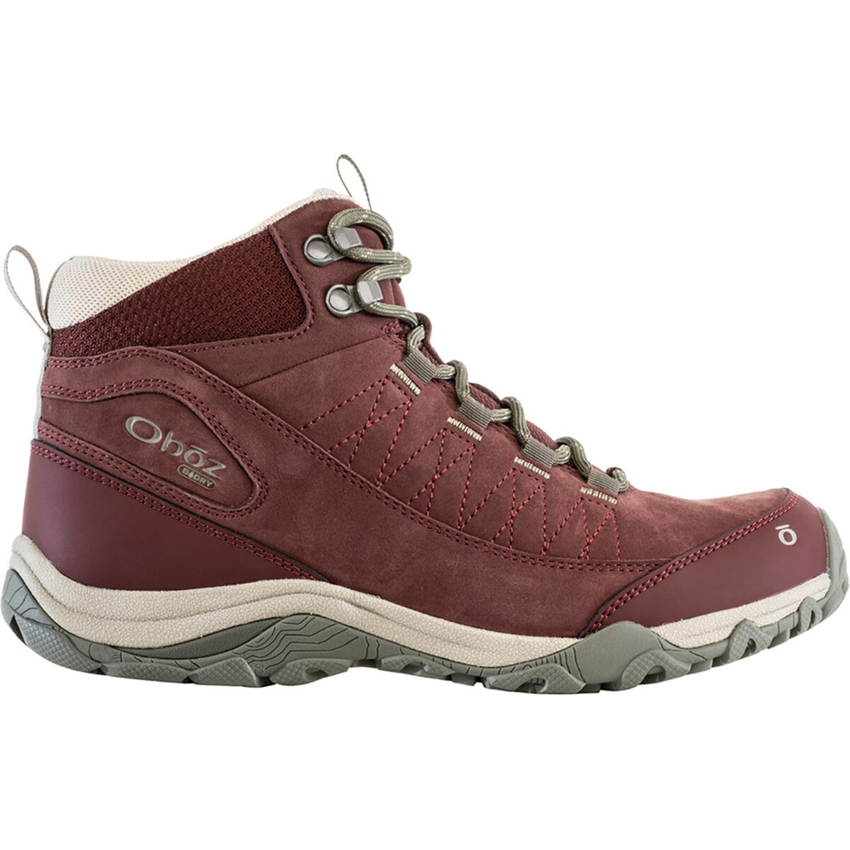Image of Oboz Ousel Mid B-DRY Wide Hiking Boot - Women's Port, 8.5