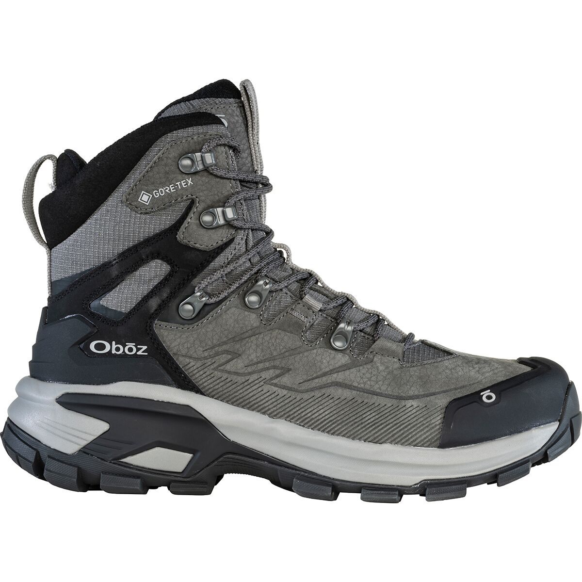 Image of Oboz Bridger Ridge Mid GTX Hiking Boot - Men's Gunmetal Black, 14.0