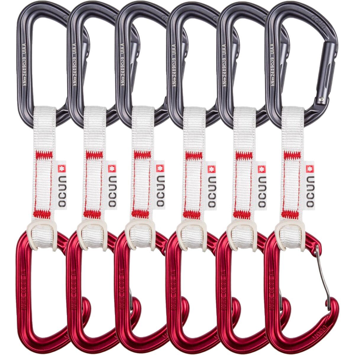 Image of Ocun Hawk Qd Combi Bio-Dyn-Ring 15mm - 6-Pack Red, 10cm