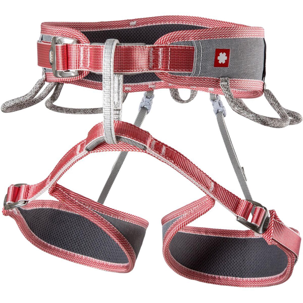 Image of Ocun Twist Tech Eco Harness - Women's Grey/Red, L-XL