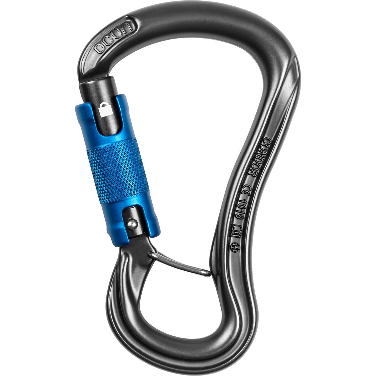 Ocun Condor HMS Locking Carabiner - Triple Lock Anthracite, One Size